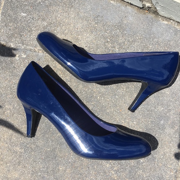 Comfort Plus By Predictions Shoes Blue Karmen Pumps 10w Wide